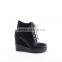 double dots sole leather oxford platform women shoes with lace