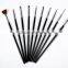 2015 black handle nail dust brush 10pcs acrylic nail art brush set