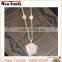 High quality gold long chain pink crystal necklace jewelry for women