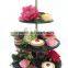 2016 New designed popular crystal cake stand with 3 tiers
