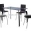 1+4 wooden&glass material dining table set