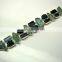 Rough Aquamarine Kyanite & Apatite Natural Gemstones 925 Sterling Silver Raw Bracelet