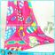 Fashionable hot pink Summer style beach towel blanket with slipper image