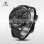 WEIDE Universe Best Selling Products Brand Watch Black Case Leather Band Stainless Steel Back Water Resistant Watches