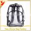Black Transparent Clear School Bag, Casual Daypack Outdoor Backsack