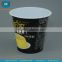 Plastic custom containers for yogurt and ice cream with offset printing available with FSSC22000 certified