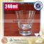 High grade handblown round whsky small glass cup 8.5oz