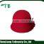 women red plain felt hat