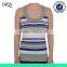 Womens Ladies Striped Sleeveless Round Neck Sweater Vest