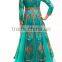 TEAL GREEN LACHA STYLE GOWN