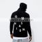 pullovers 100% cotton oversized black silk-printing logo on the back high quality men korean hoodie