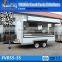 Big window and wheels commercial street food cooking trailer ,food van for sale