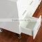 Pure White Wooden Bathroom Vanity With Stainless Steel Legs