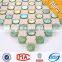 ZTCLJ JY-G-95 Decorative Beige Ceramic Mosaic Mix Iridescent Green Crystal Glass Mosaic Cheap Floor Tiles