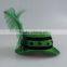 Green Small Hat With Feather Party Hat