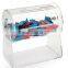 12"w Acrylic Raffle Drum With Locking Door, Countertop - Clear