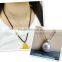 Akoya AAA perfect round natural pearl pendant 7.5-8mm 18k golden pearl pendants