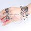 Gothic hand ring bracelet Exaggerated hollow three finger ring hand chain bracelet