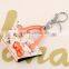 HY fashion jewelry High-grade acrylic key ring rose couple key ring chain