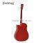 Red Sunburst Linden acoustic guitar