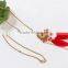 Latested Beautiful alloy lady feather necklace
