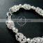 20cm silver plated brass faceted round beads link fashion DIY bracelet supplies 1900070