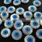 16mm blue white mother of pearl shell Turkish evil eye beads flat round loose beads for DIY earring ,ring DIY findings 3000044