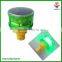 LED solar powered temporary road light used on guardrail