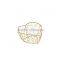 Golden heart shaped gift packaging stackable basket