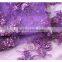High Quality Bridal Lace Fabric wholesale African elegant purple beads dress lace fabric