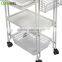 3 layers cheap nail salon trolley