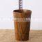 Wooden cylinder shaped tea mugs