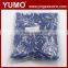 YUMO 100Pcs Insulated Wire Copper Connector Cord Pin End Crimp Terminals Kits AWG 10 Blue E2512