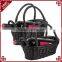 Unique double handles design multi colors plastic wicker wine basket