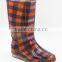 Custom Printing PVC Transparent Rain Boots Women