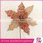 Letters and rust bells linen poinsettia christmas decorations