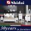 white leather bed / double bed frame / dubai bed furniture B904