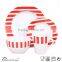 Red stripes crockery cereal bowl