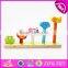 Colorful educational baby stacking toys wooden animal blocks W13D113