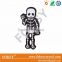 Skeleton Skull Bones Halloween Dancing Iron On Patch Embroidered