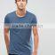 Custom Short Sleeve Crew Neck Navy Men's 50% Cotton 50% Polyester Soft Jersey Plain Design Comfortable Fit Casual Blank T-Shirt