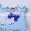 MGOO Imported Cotton Children Sleepwear Dress Blue Plain Sleeveless A Line 2 Years Old Dress CS014