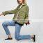 2017 Wholesale woman green shirt custom shirts fashion blouse