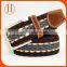 Factory price unisex colorful braided fabric woven elastic belt