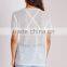 Cheap sheer mesh short sleeve women t shirt wholesale china