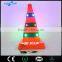 Colorful LED USB rechargeable traffic cone for emergency