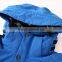blue color men ski jacket with hood winter snow jacket