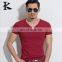65%cotton 35%polyester V neck fit t shirt for men