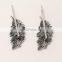 feather silver coal black metal hair pins for women