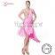 Latin sequin dress stage wear lovely pink 2015 L-11304